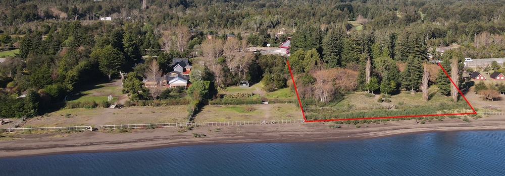 Se vende terreno de 10.336 m2 con orilla lago y Ruta 225